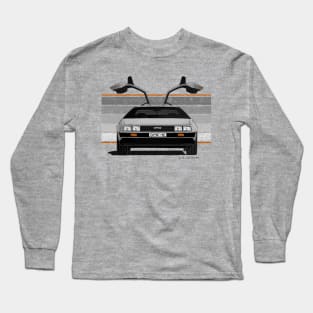 My drawing of the DeLorean DMC-12 in front view Long Sleeve T-Shirt